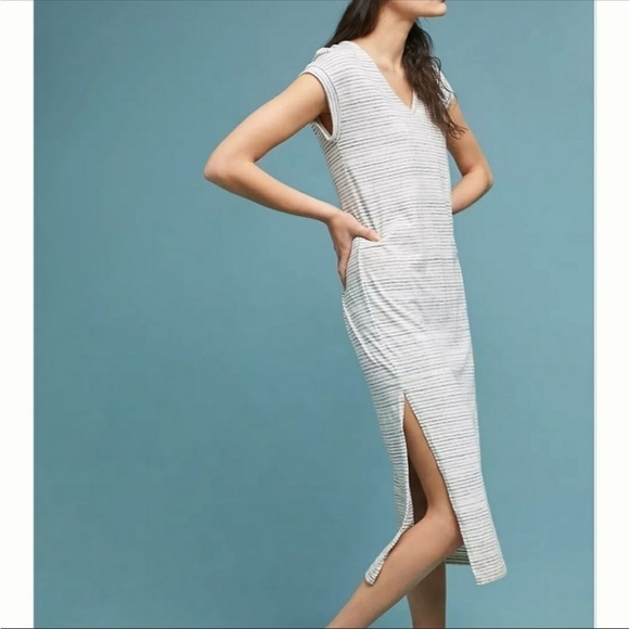 Anthropologie Cloth & Stone Riley Maxi Dress Short Sleeve - Picture 2 of 10